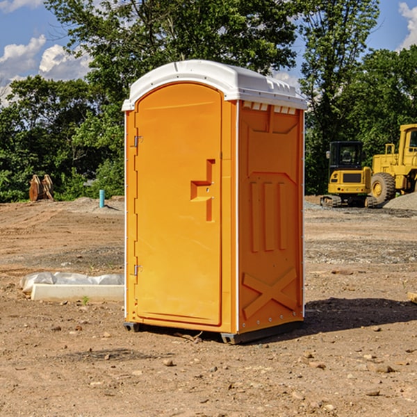 how often are the portable restrooms cleaned and serviced during a rental period in Jasper TN